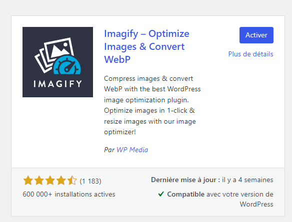 Imagify - Installazione plug-in