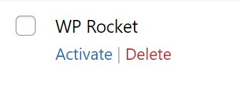 installazione del plugin WP Rocket